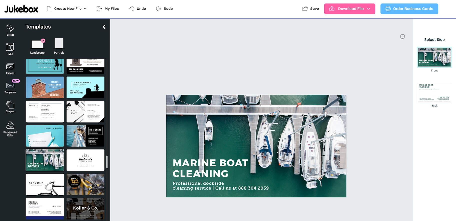 自动点唱机制作免费名片