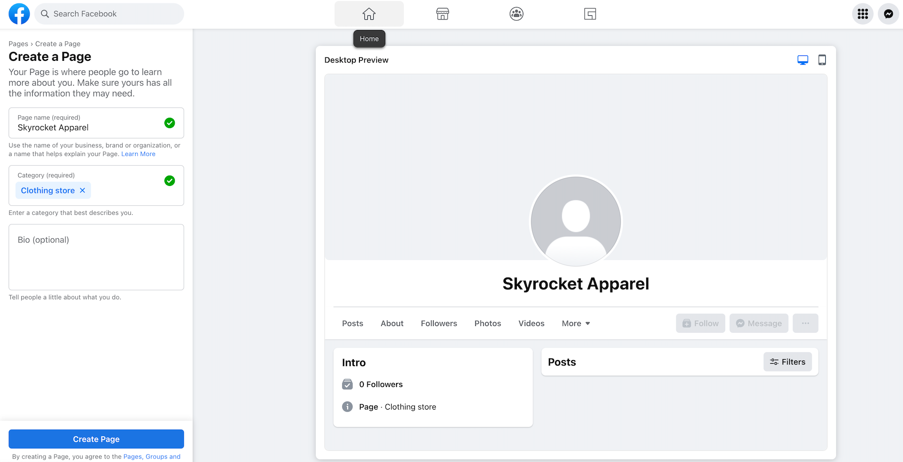 Facebook商业页面步骤