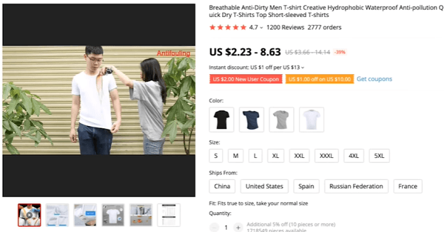 这种防污t恤将受到在路上吃饭的顾客的欢迎