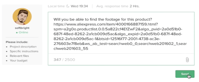 在选择视频编辑器时要求提供素材