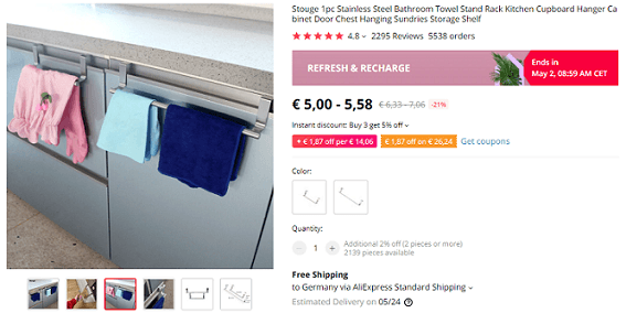 Dropship these kitchen towel racks