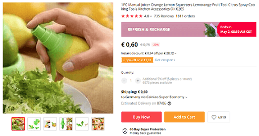 One good online business idea is this juicer