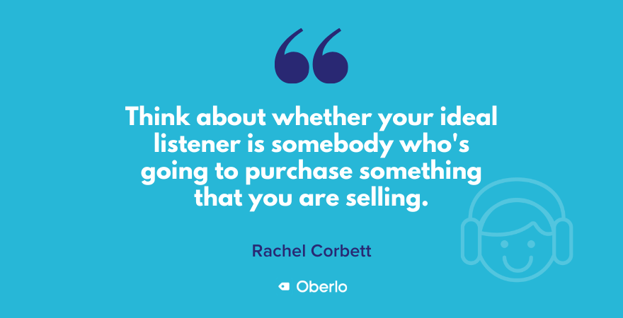 Rachel's quote on podcasting