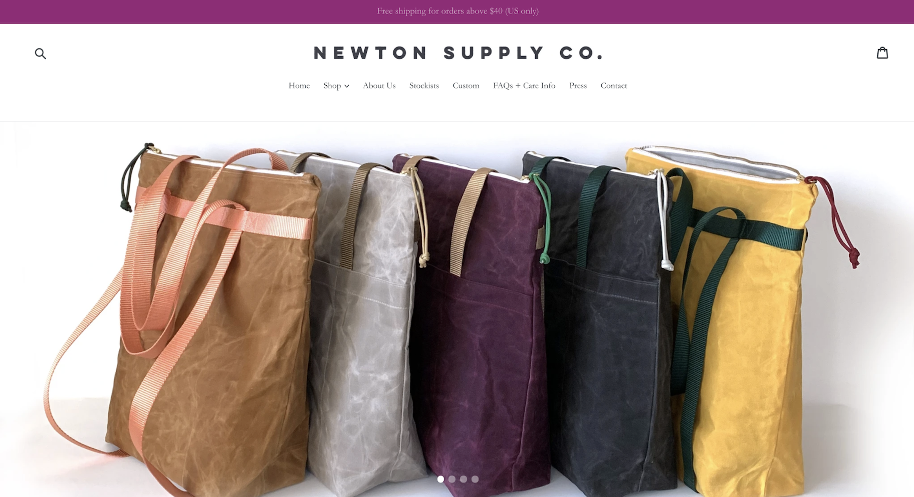 小型企业网站示例:Newton Supply Co.。