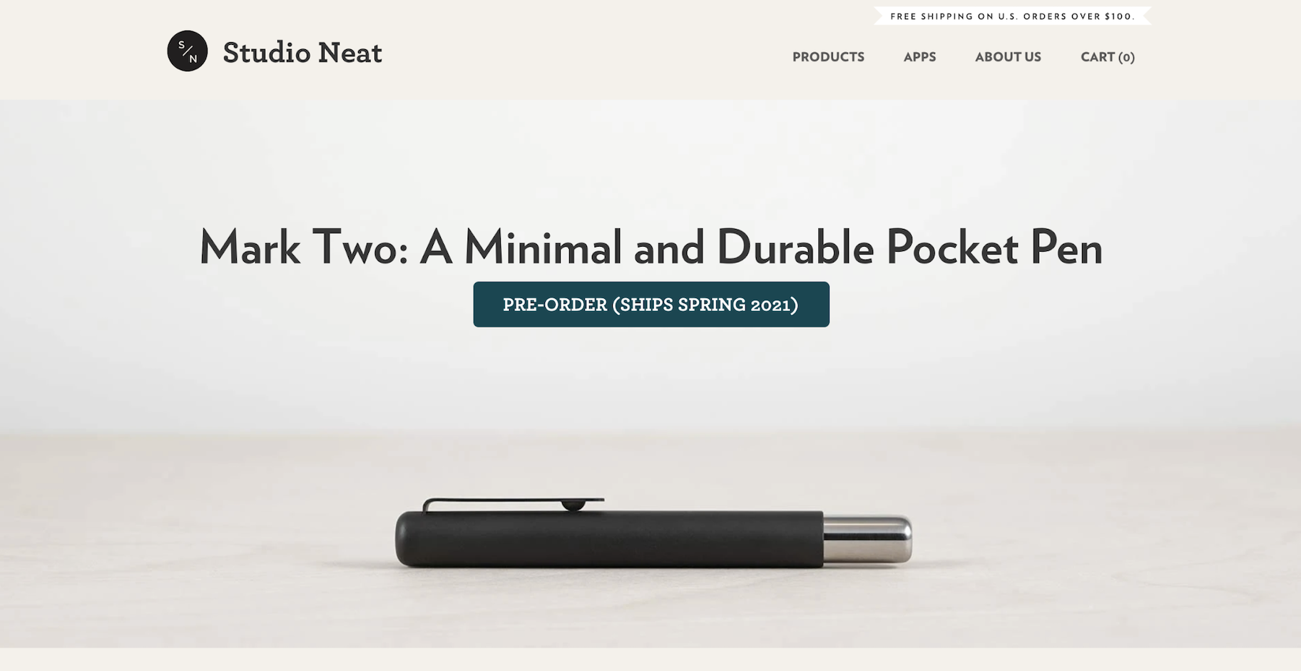 小型企业网站的例子:Studio Neat