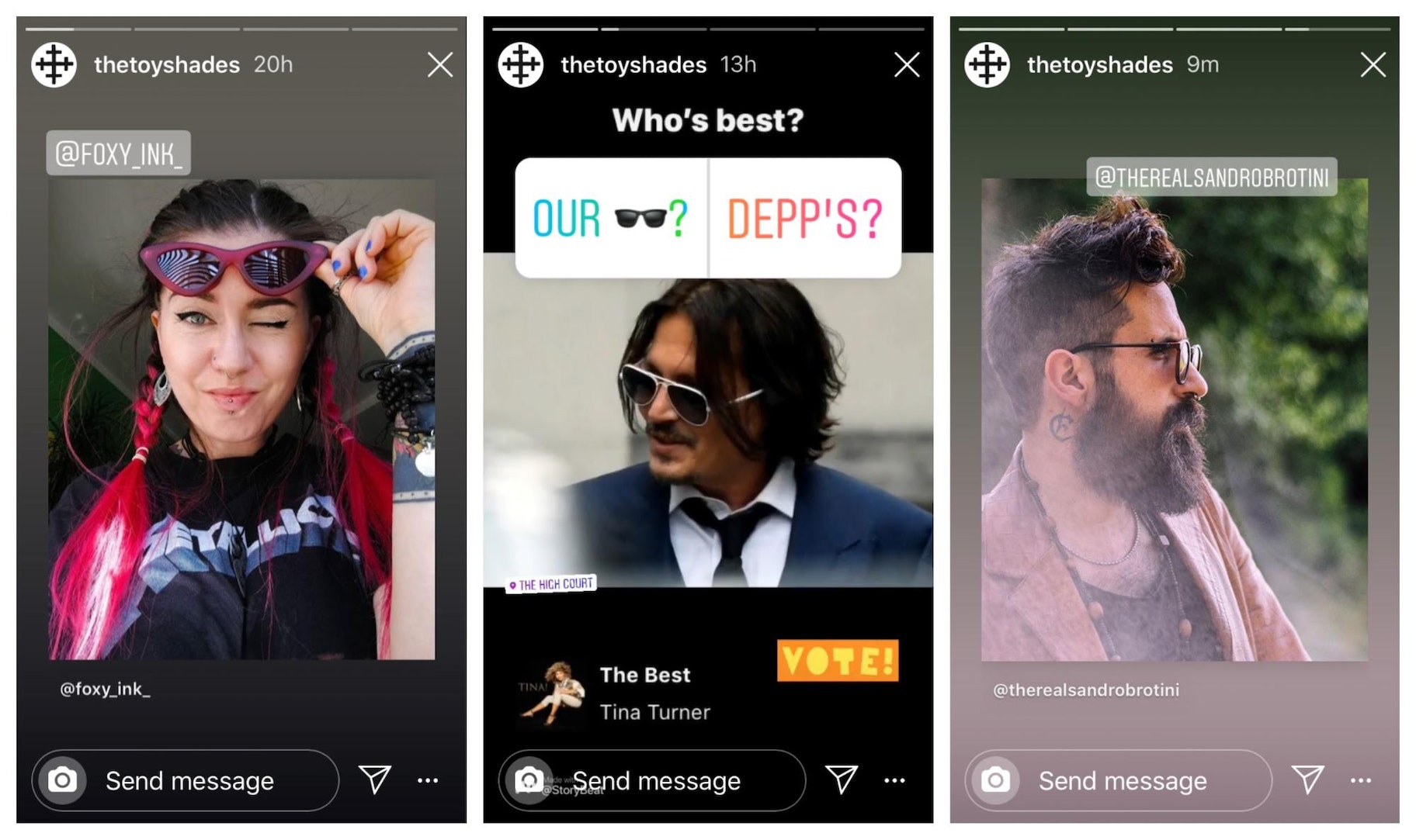 Instagram故事设计的例子