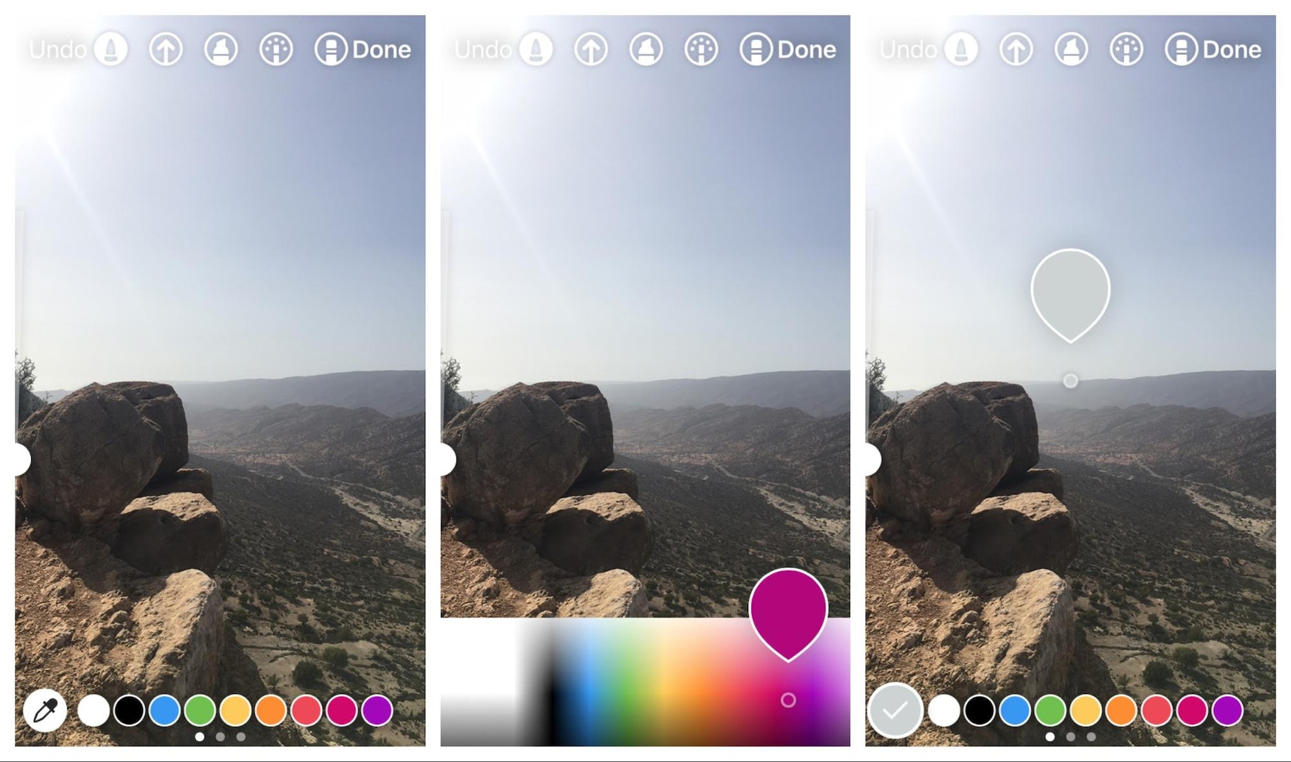 Instagram故事设计颜色提示