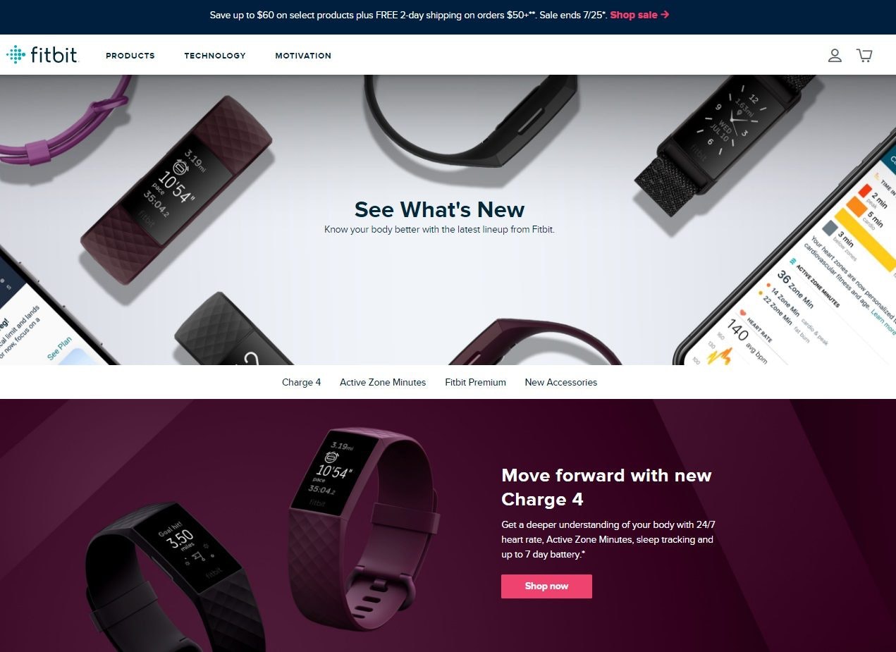 顶部着陆页fitbit