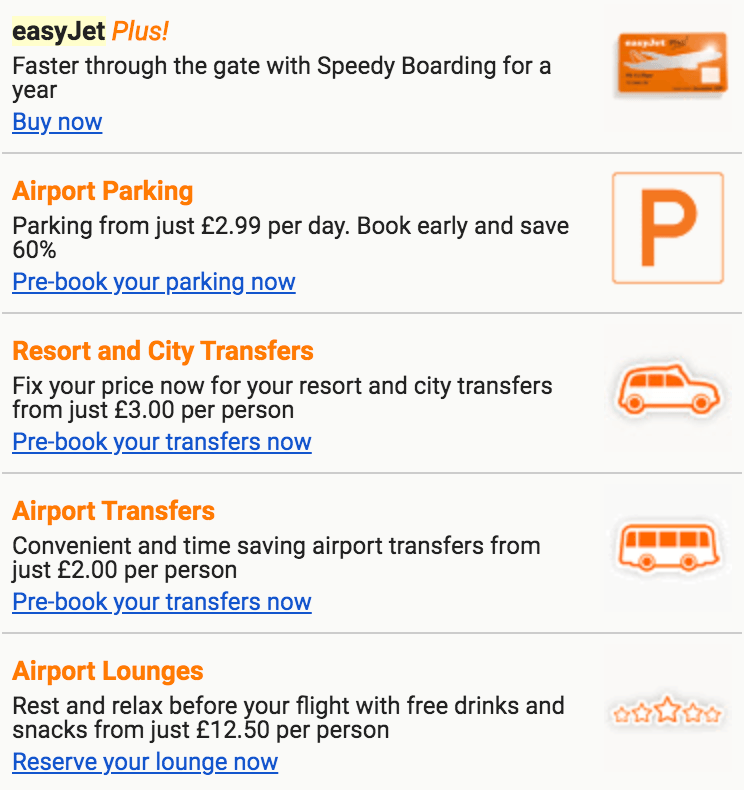 易捷航空的交叉销售促销