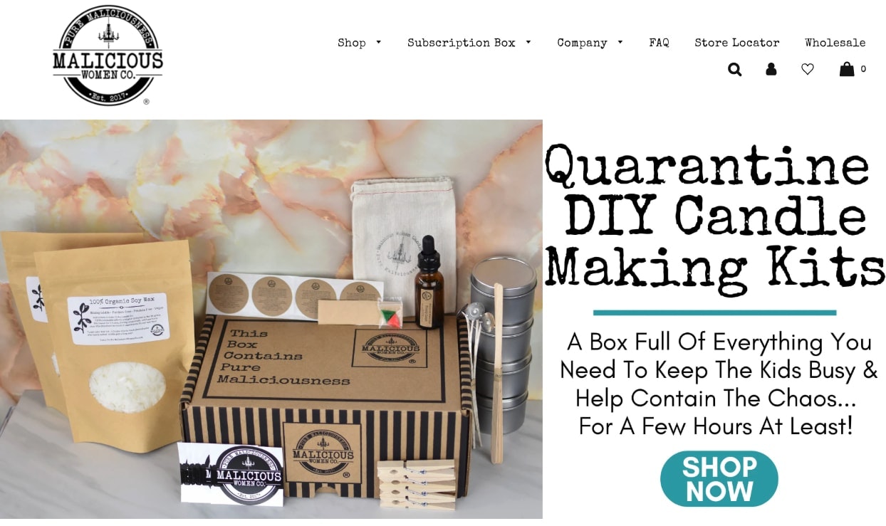 恶意妇女公司蜡烛制作工具包的截图