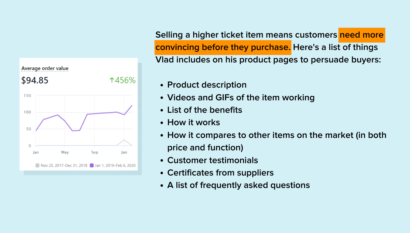 What to include on long product pages