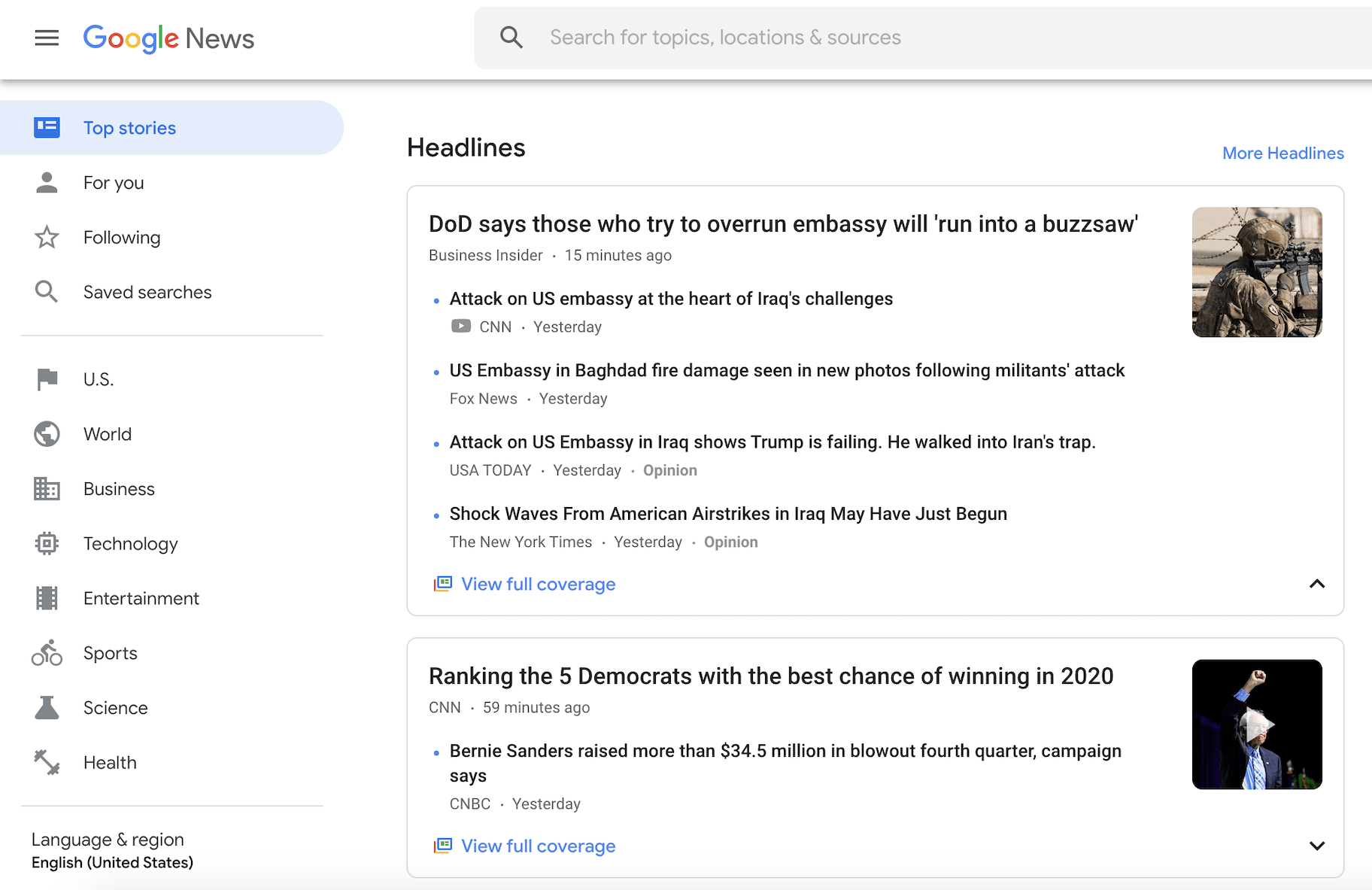 谷歌高级新闻搜索
