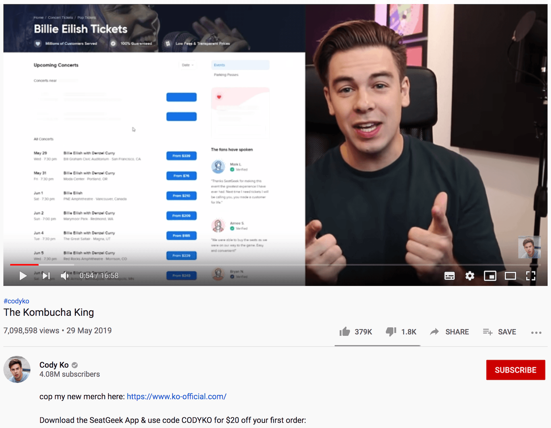 Youtube网红Cody Ko的截图
