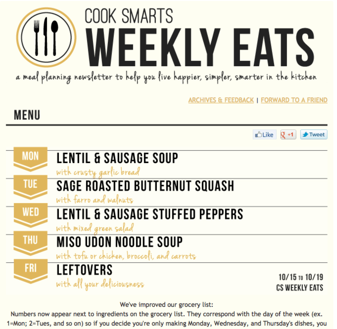 Cook smarts email newsletter