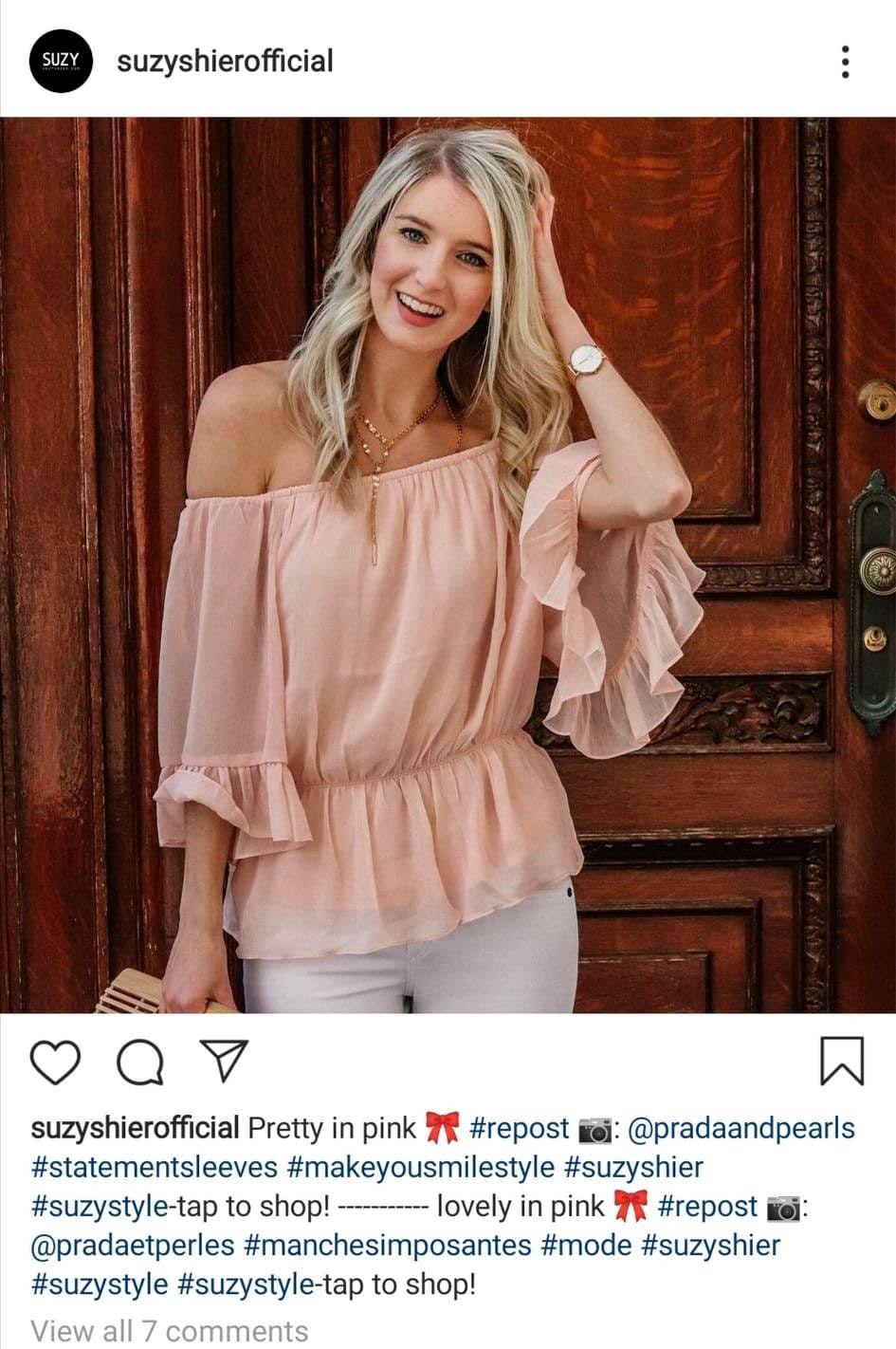 suzyshier官方Instagram转发