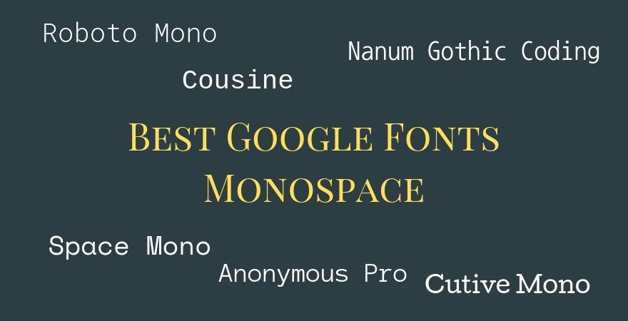 最好的谷歌字体Monospace