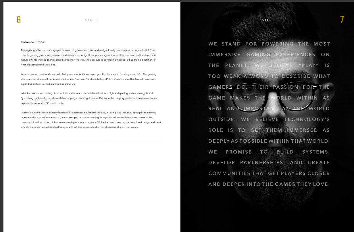 Alienware品牌指南的截图