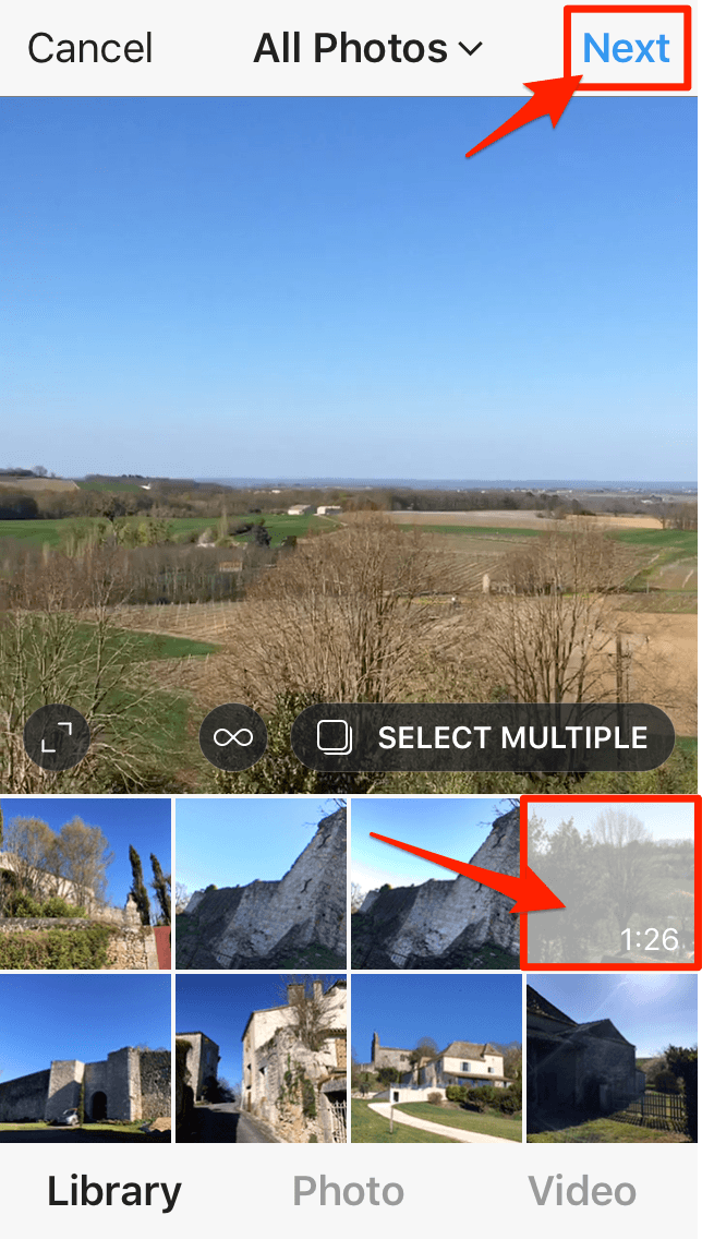 如何发布Instagram视频:第二步