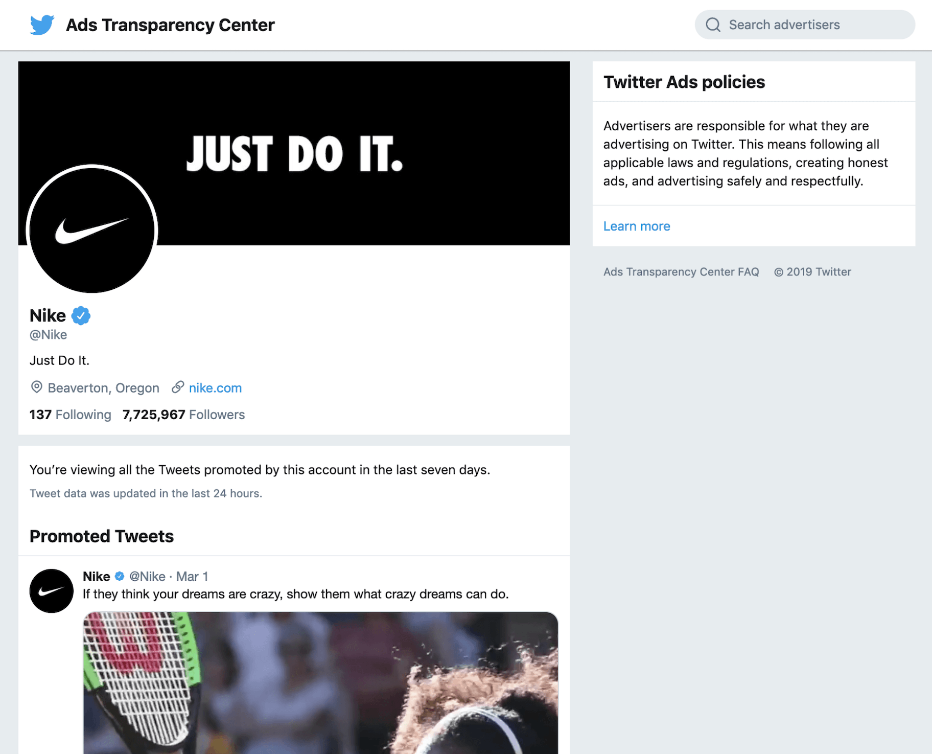 耐克推特广告
