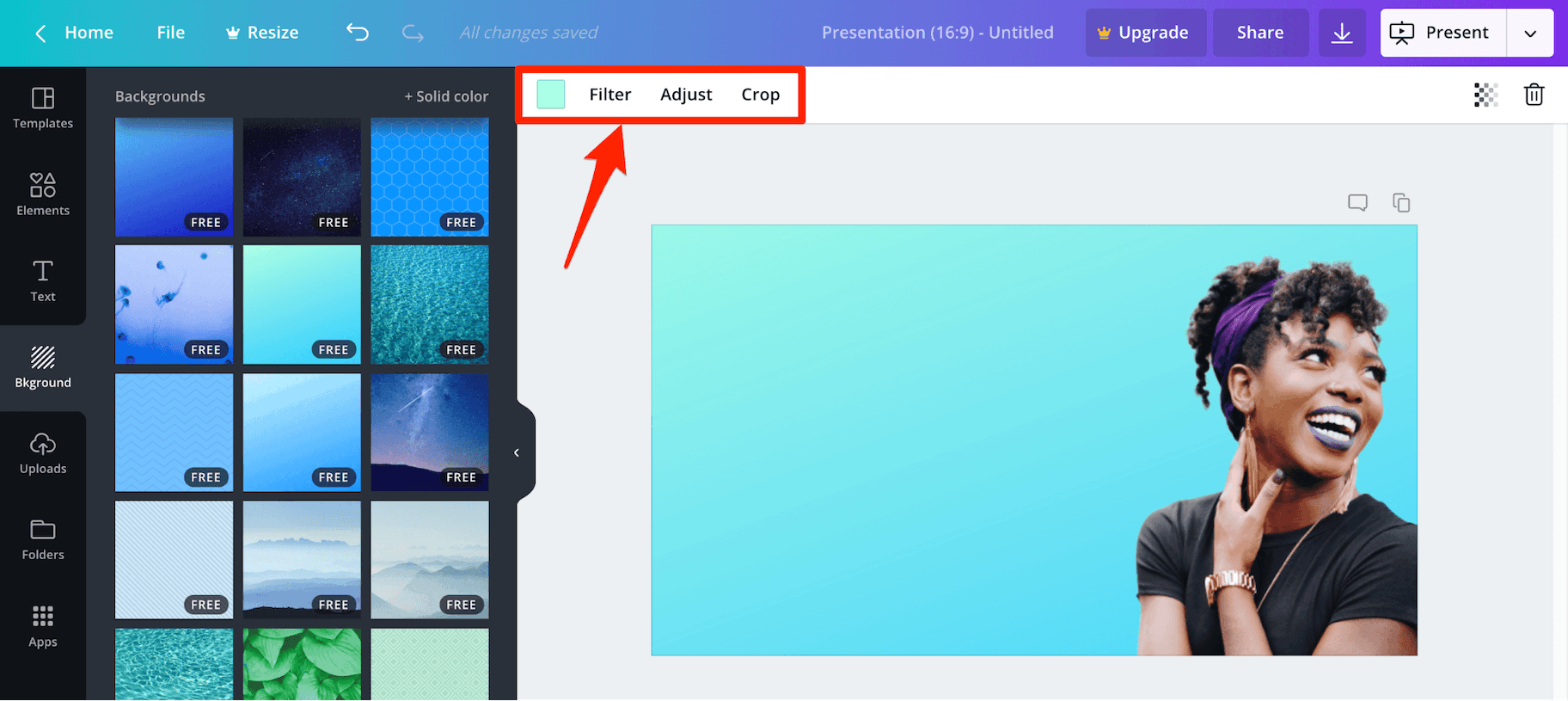 编辑背景的图像在画布