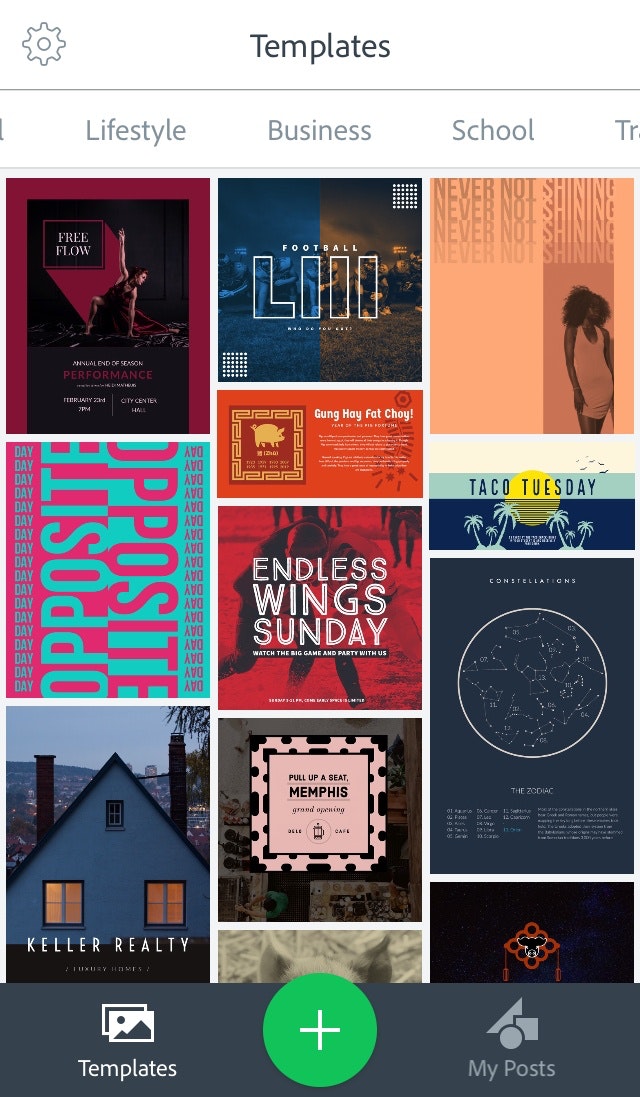 Adobe Spark Post Instagram模板