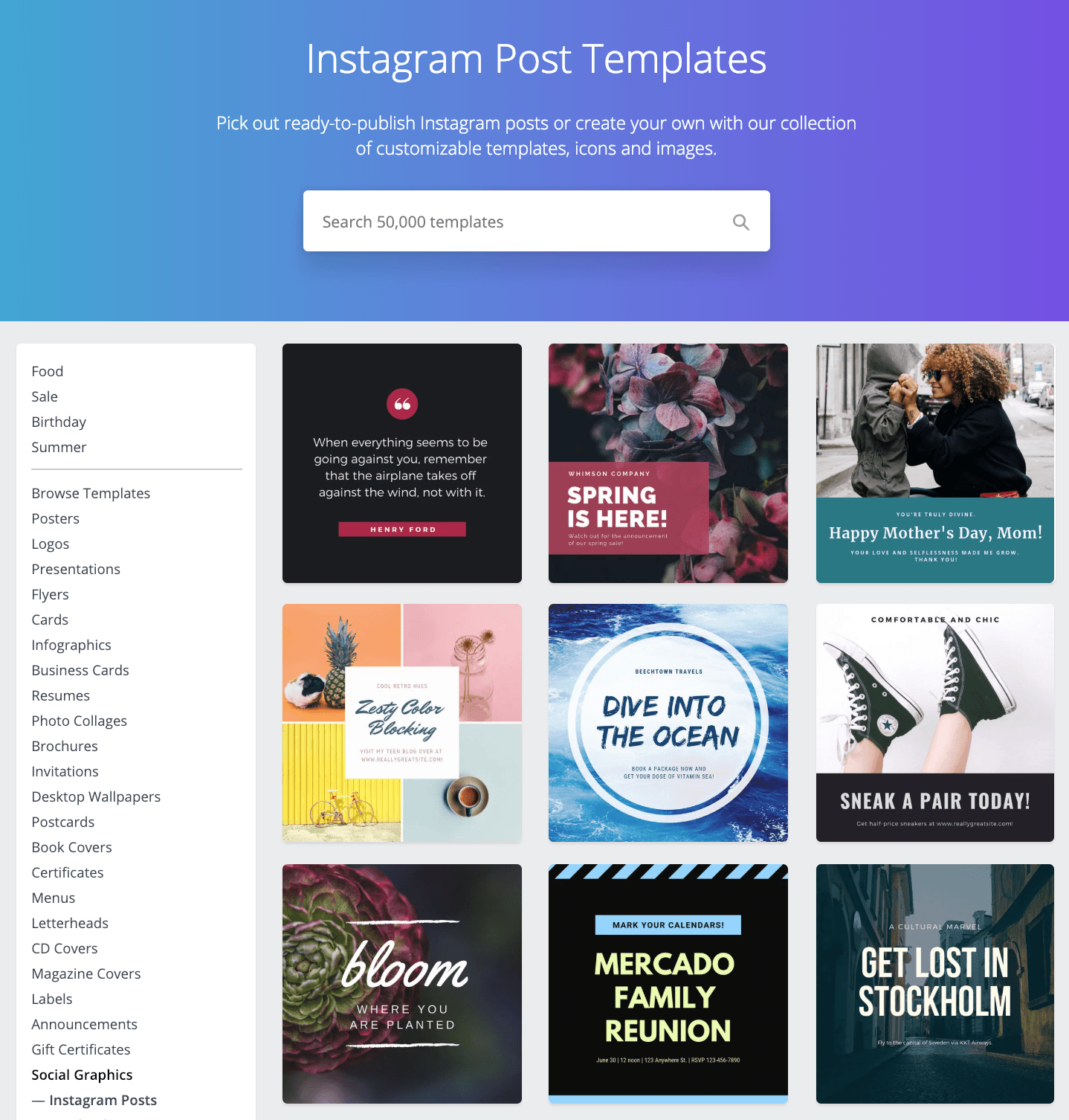 Canva Instagram模板