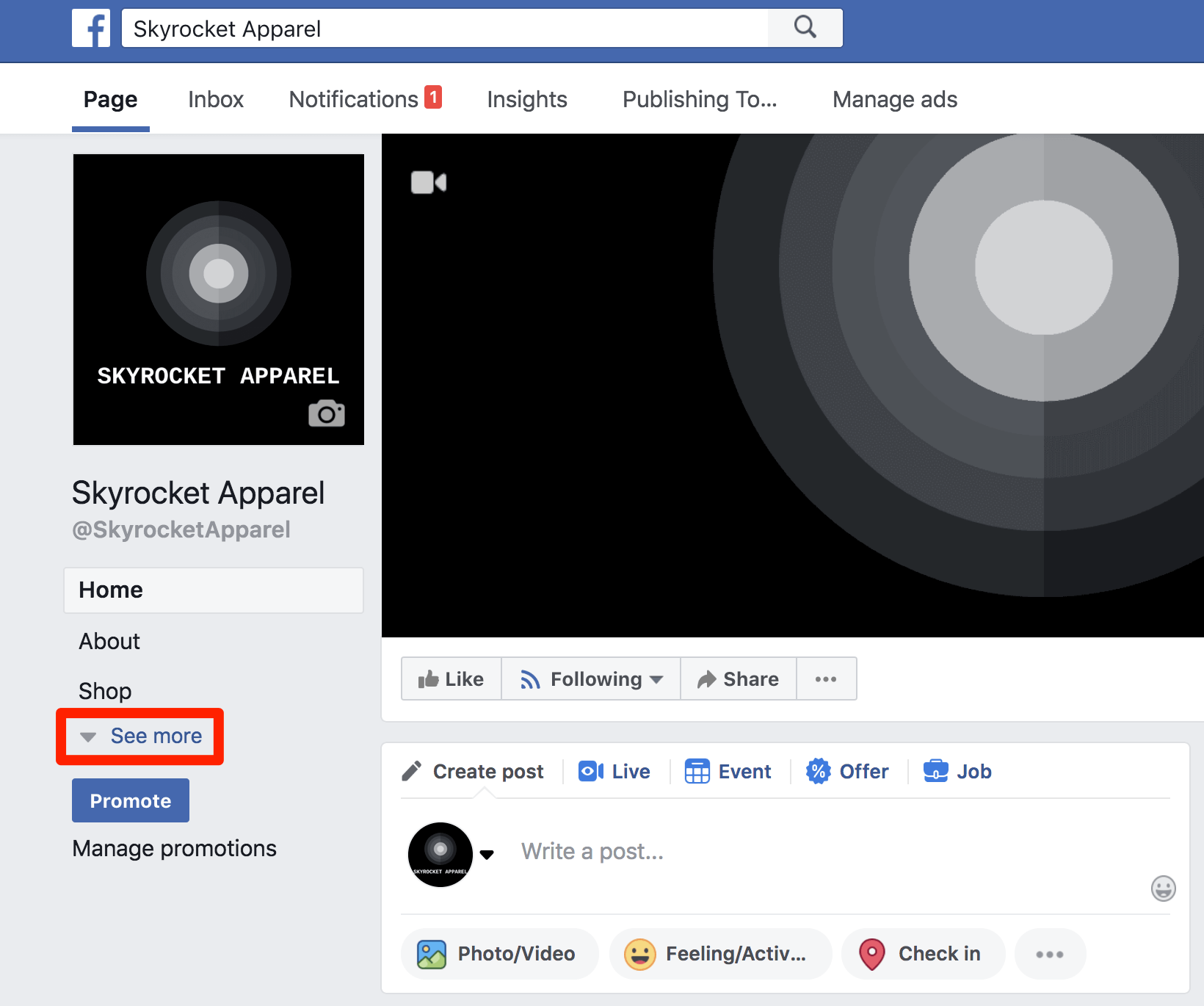Facebook商店标签