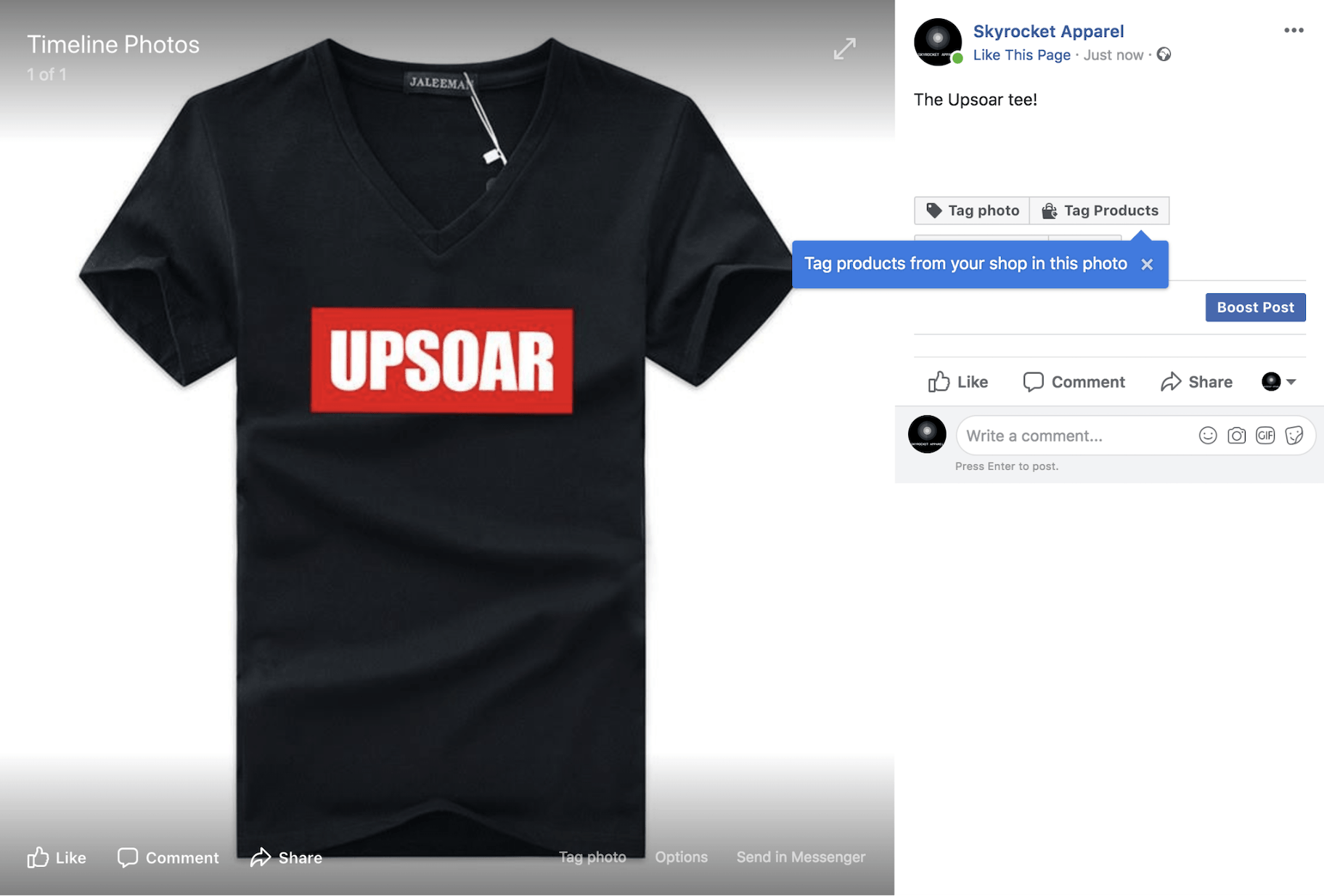 标签产品Facebook商店