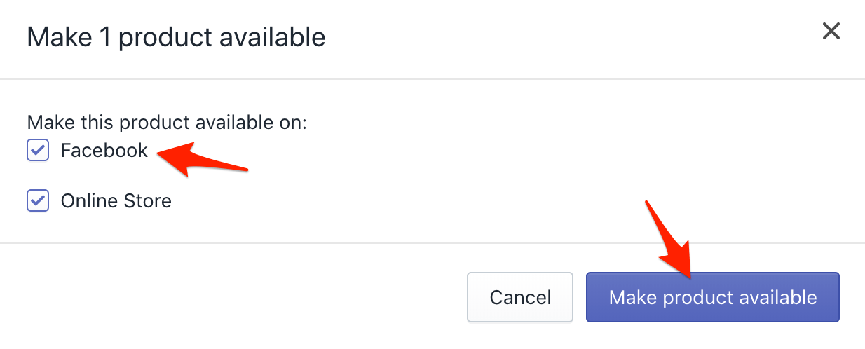 在Facebook商店中提供产品