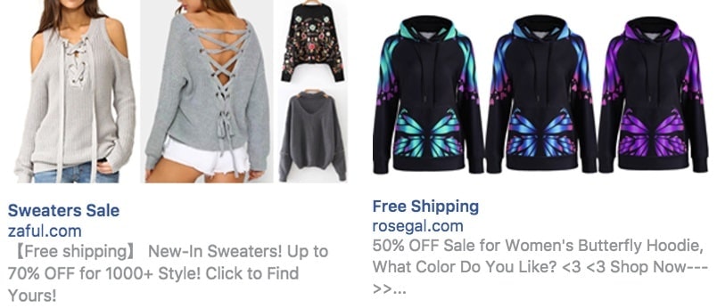 Facebook广告例子