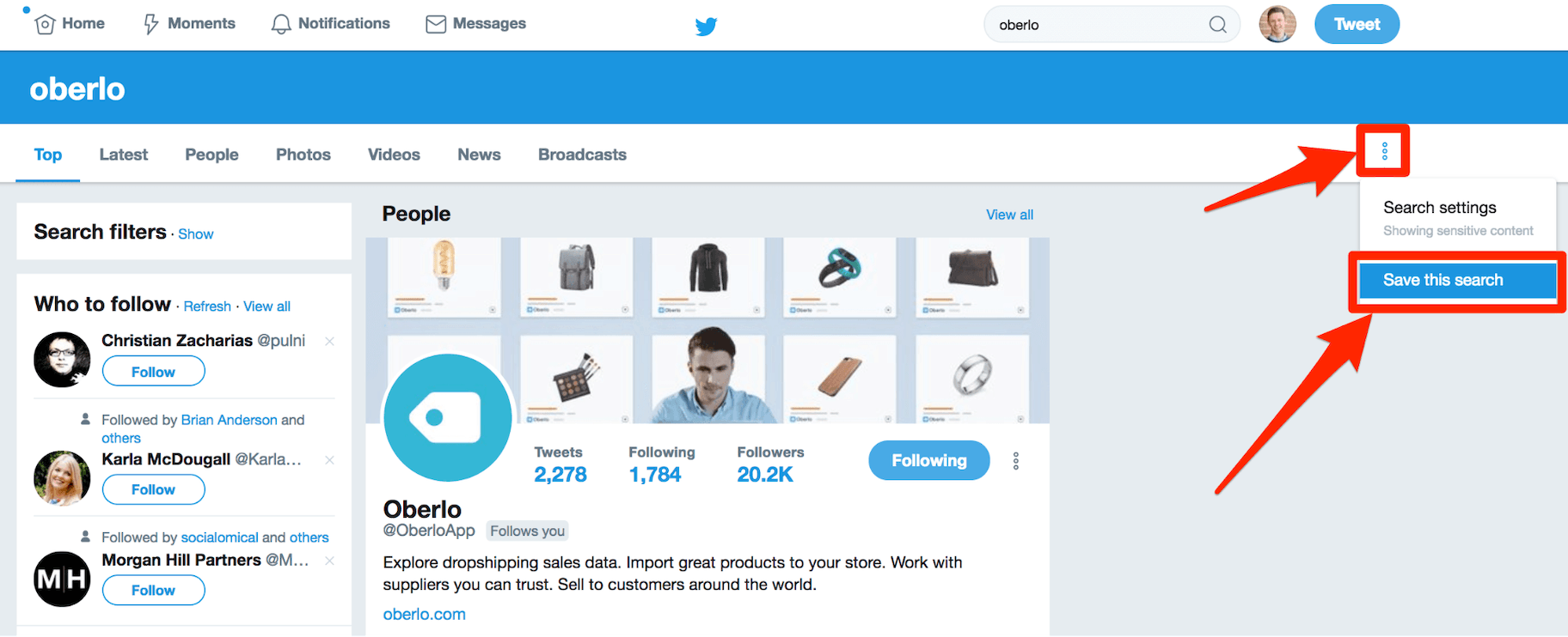 保存推特高级搜索