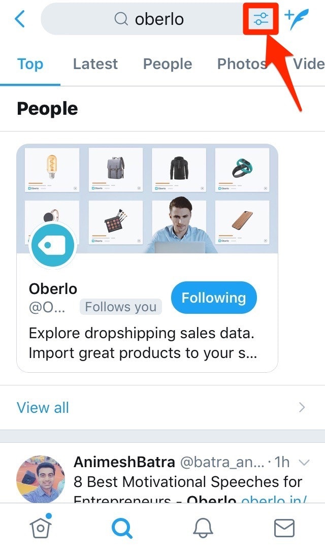 Twitter搜索过滤手机