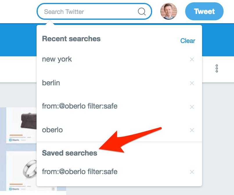 Twitter保存搜索结果