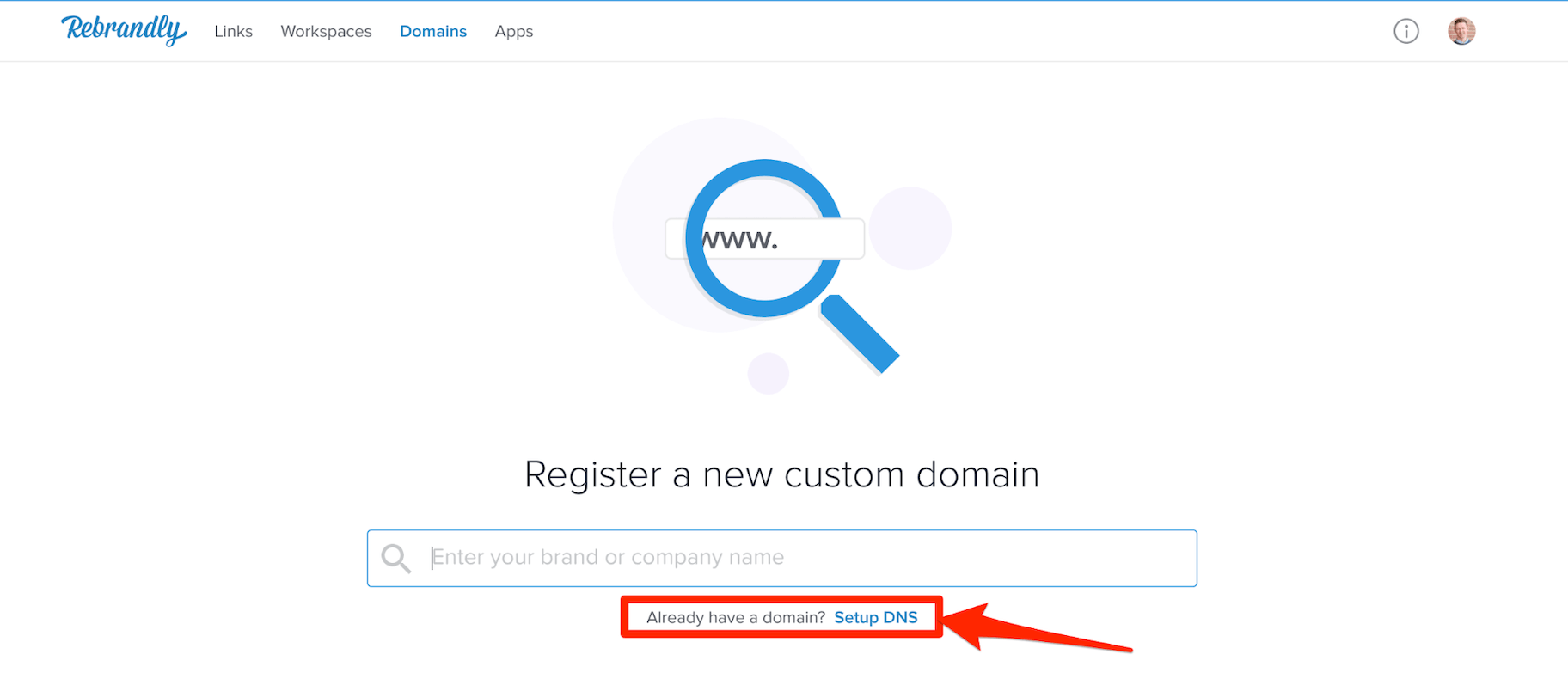 Rebrandly设置域名Rebrandly设置域名