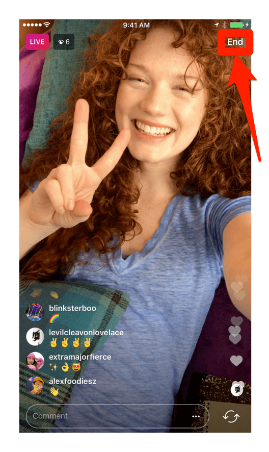 结束Instagram直播