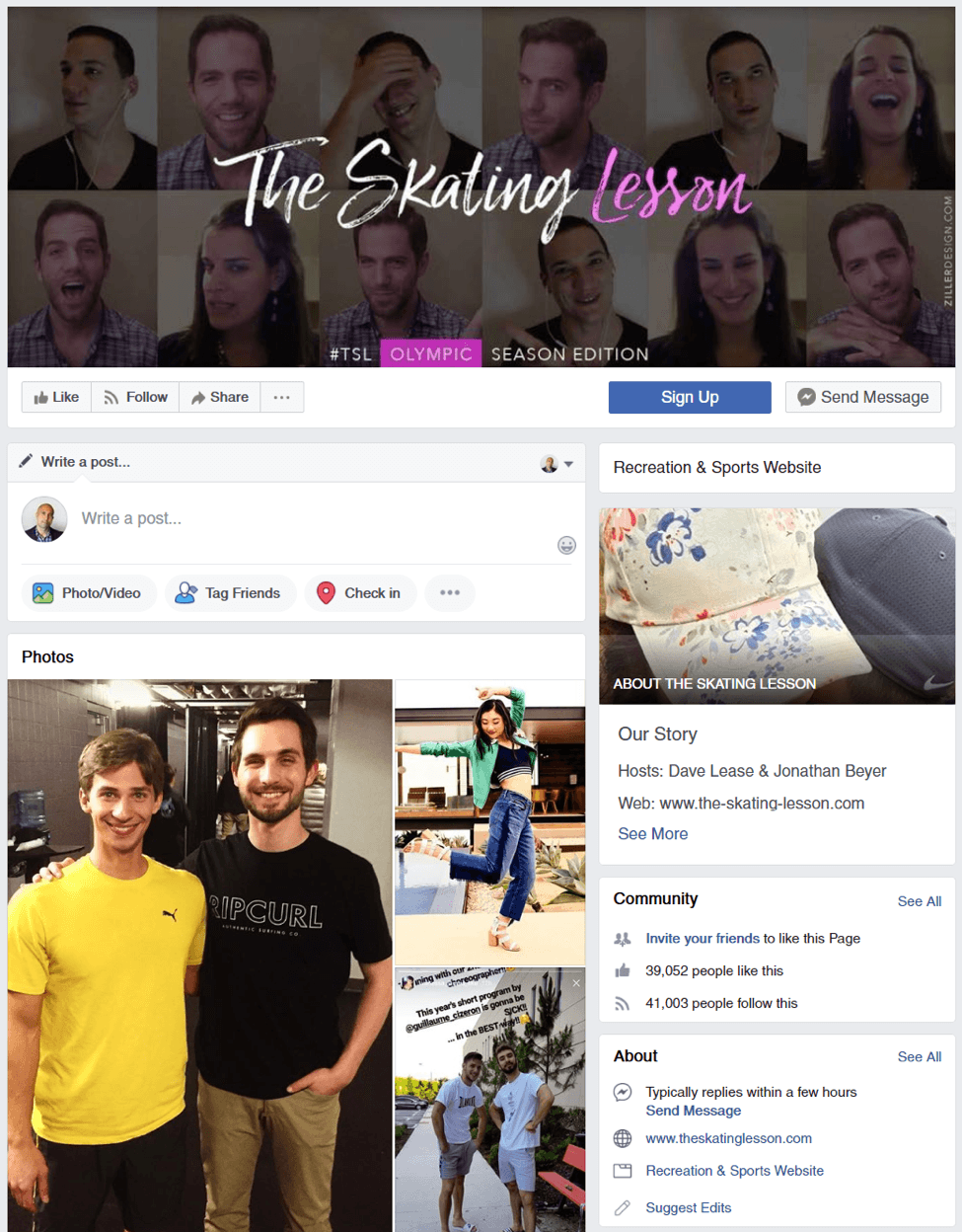 溜冰课Facebook页面