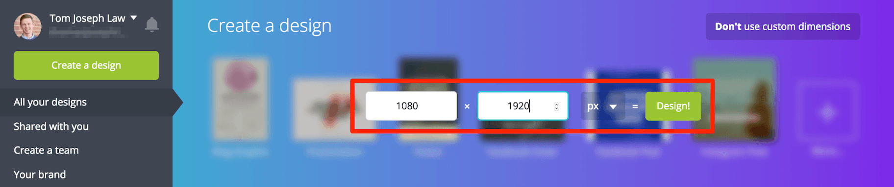 Canva Instagram Stories Dimensions
