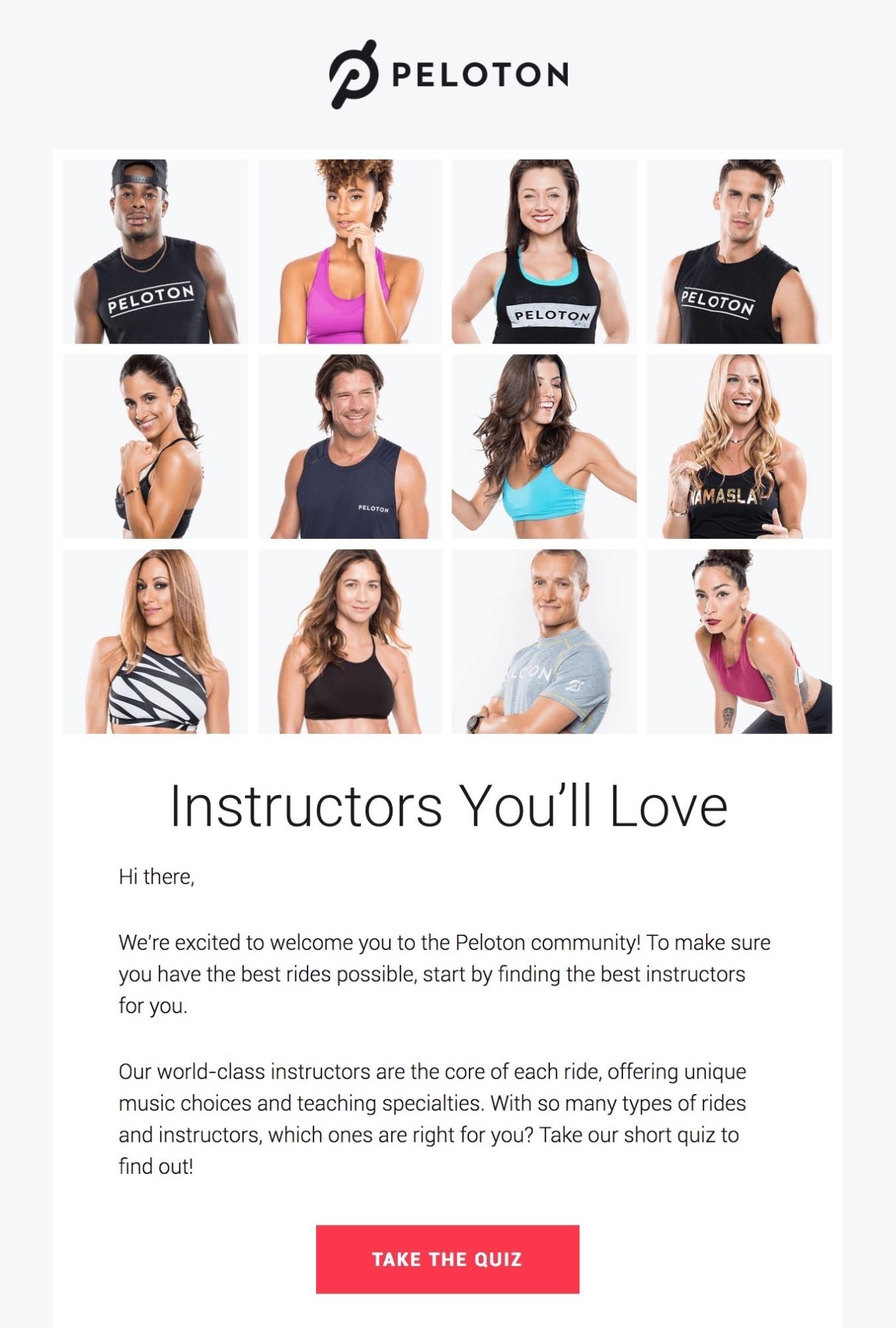 Peleton Email Template