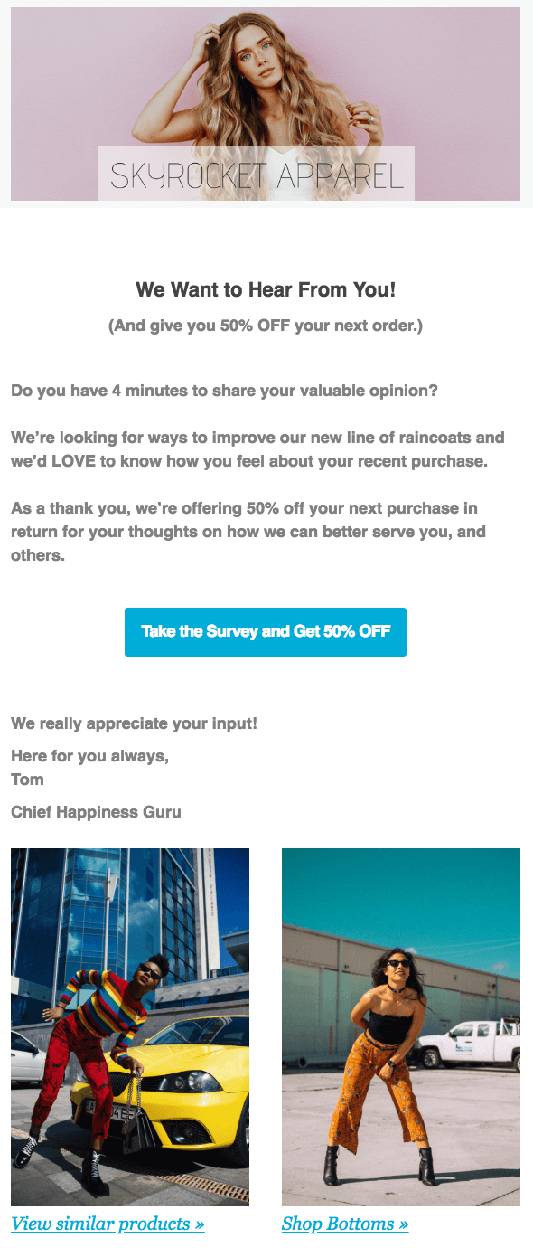 Survey Request Email Template