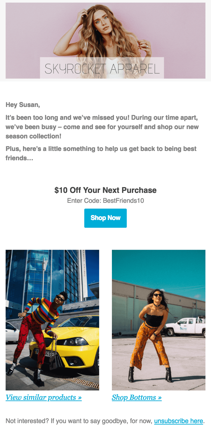 Re-Engager Email Template