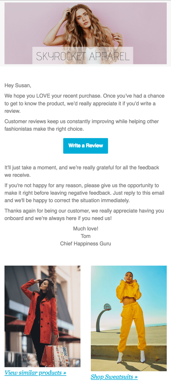 Review Request Email Template