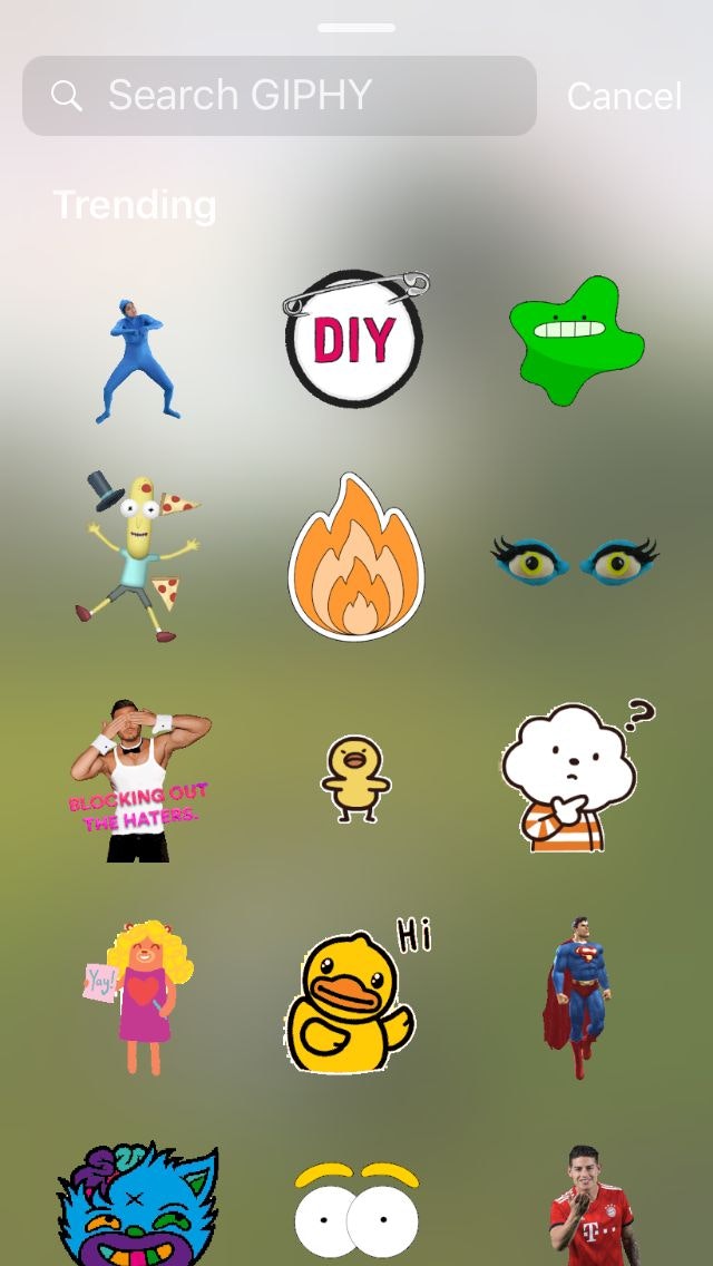 Instagram Stories Giphy