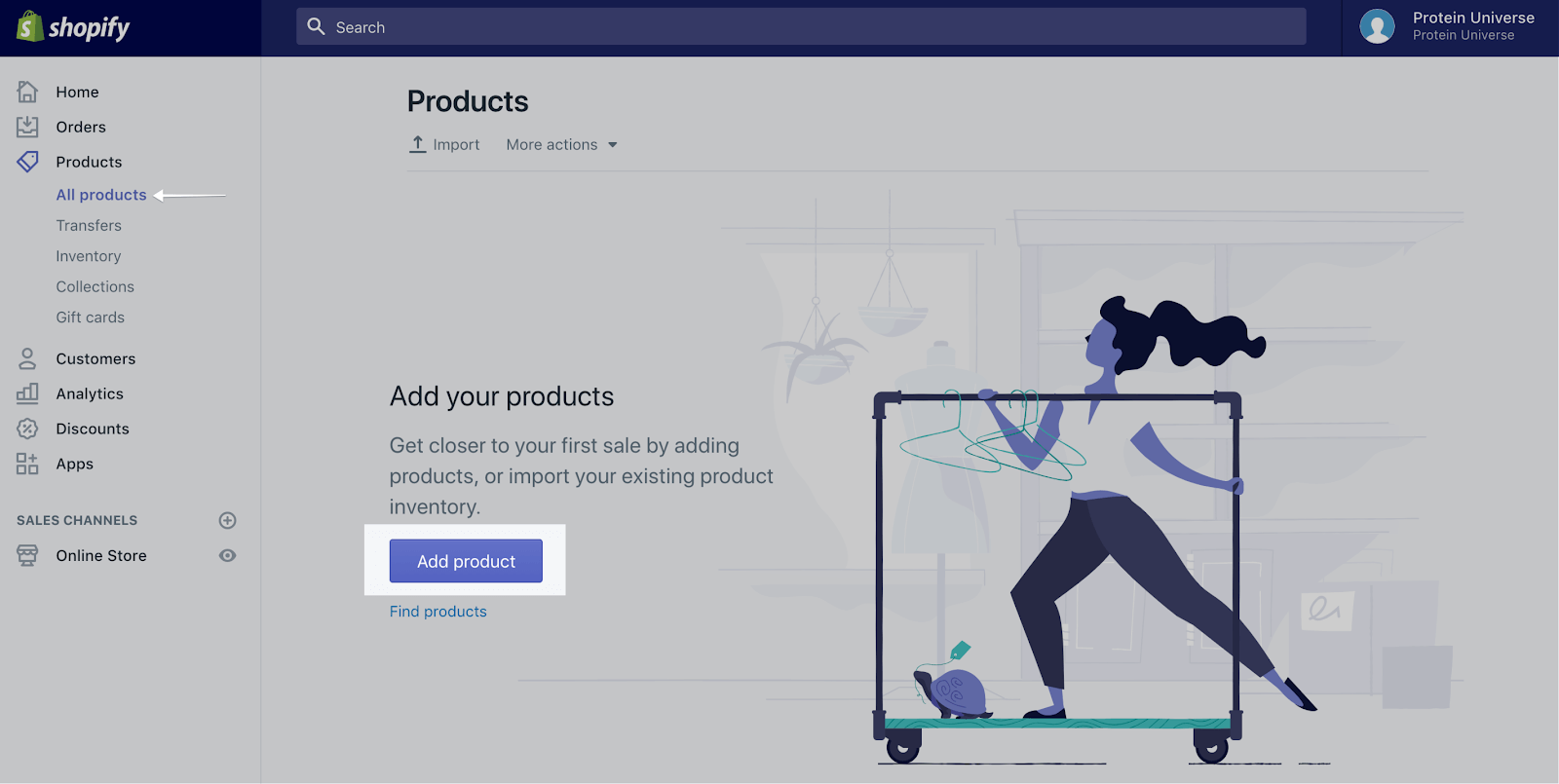 将产品添加到在线商店