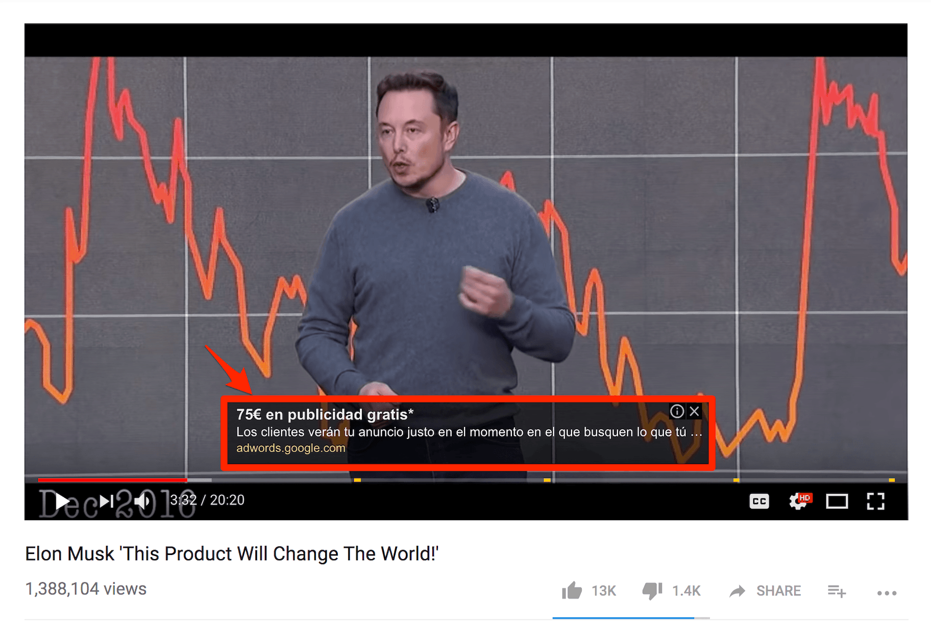 文本叠加YouTube广告
