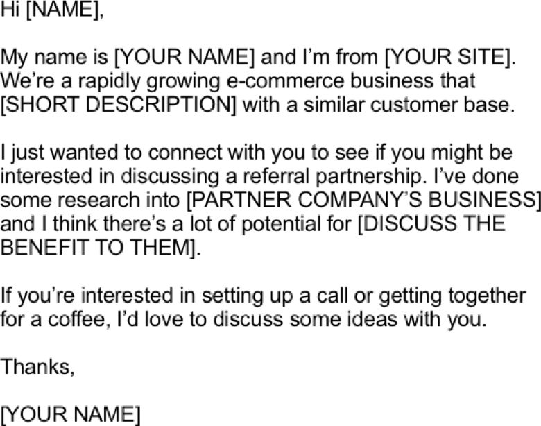 推荐合作伙伴外展模板