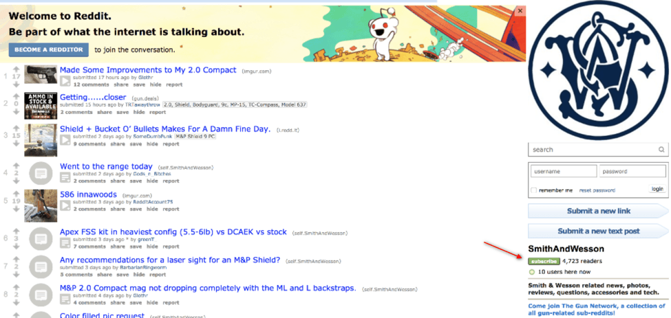 如何订阅reddit版块