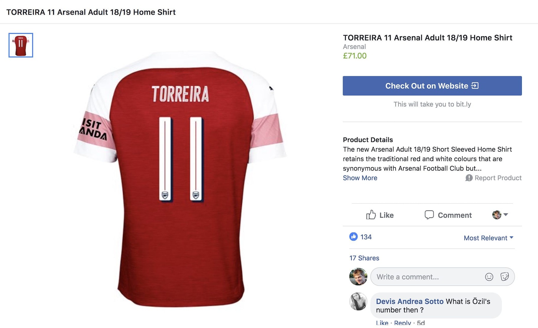 Facebook商店结账流程