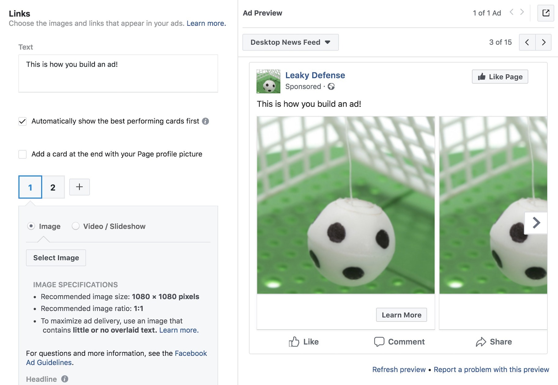 Facebook广告创意