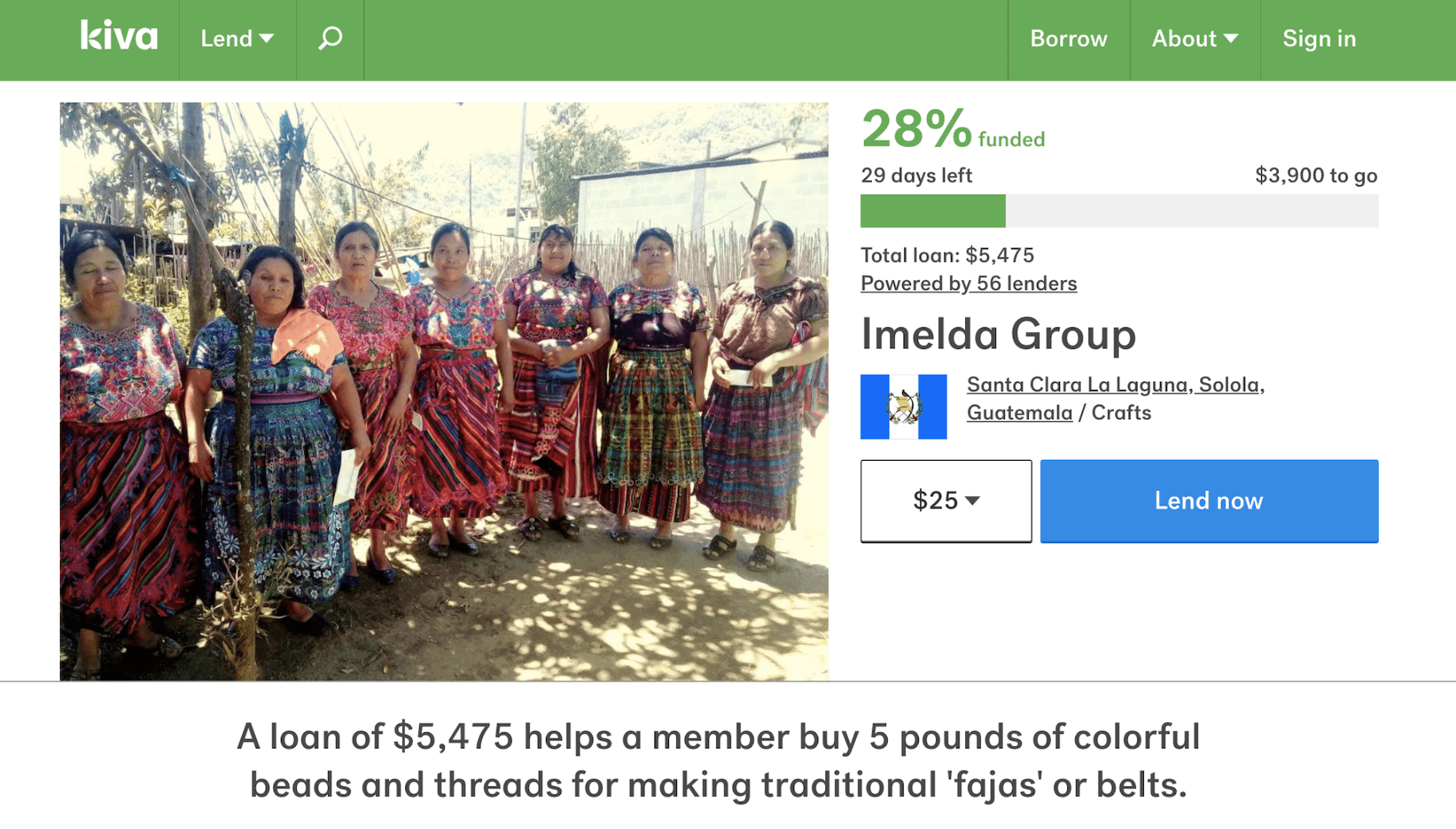 Kiva Crowdfunding Campaign