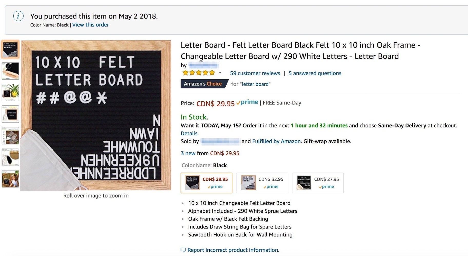 AmazonLetterBoard